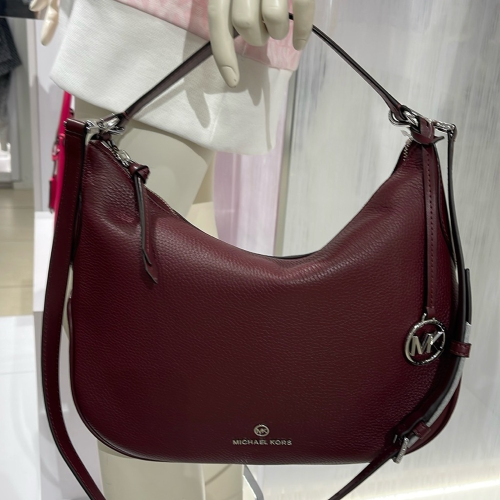 Michael Kors Burgundy Leather Shoulder Bag - Picture 16 of 16